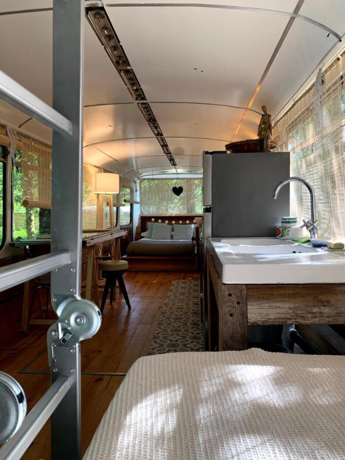 Magic Roof Top Bus With Big Bath In The Tree Forest! Mimizan Exterior photo