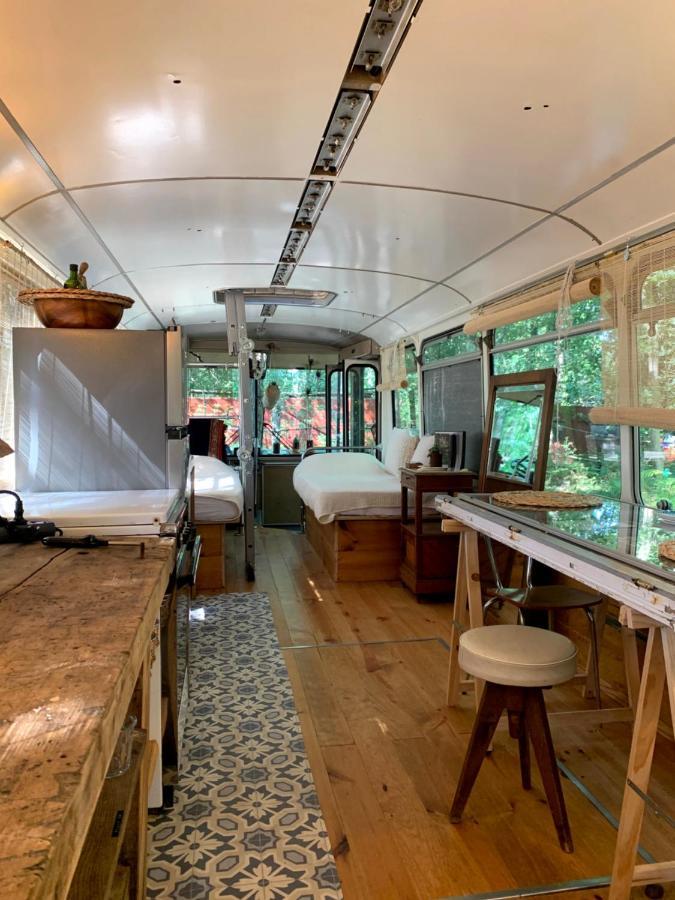 Magic Roof Top Bus With Big Bath In The Tree Forest! Mimizan Exterior photo